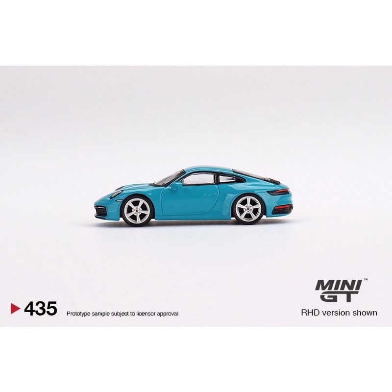 Mini GT 1/64 #435 Porsche 911 (992) Carrera S 邁阿密藍