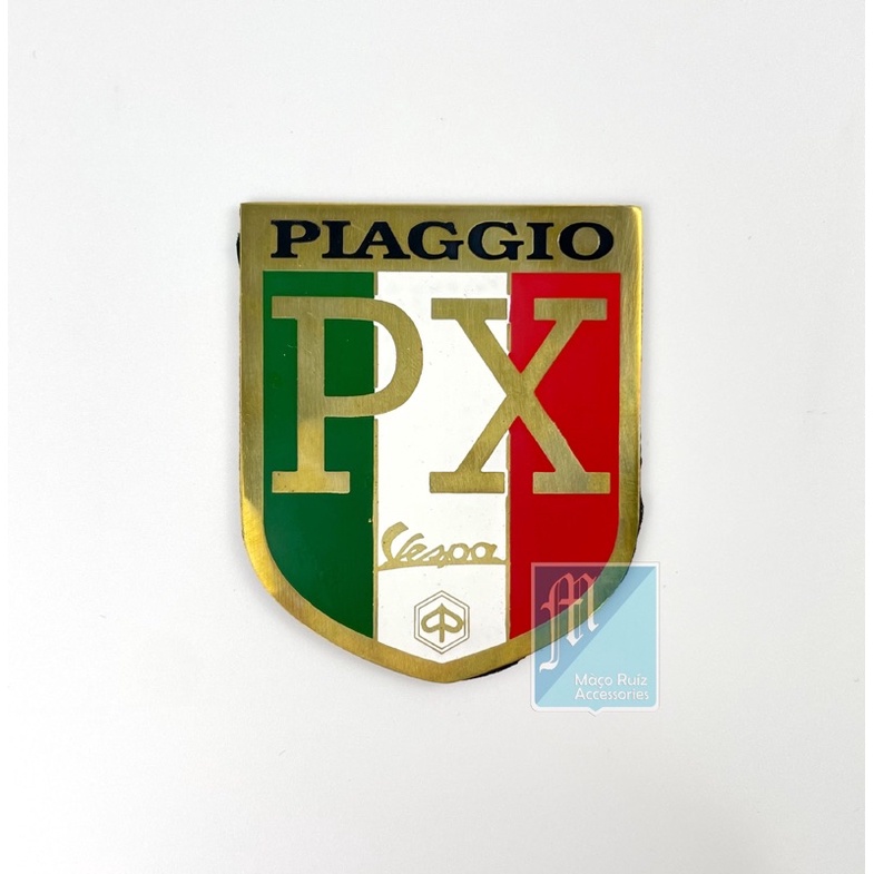 Vespa 偉士牌 老偉 PX Piaggio 義大利 銅牌 面板貼 手套箱 盾牌 馬克 Mark