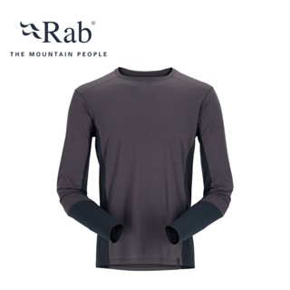 Rab Syncrino Base LS Tee 男款 羊毛混紡長袖排汗衣 QBL-32 石墨灰