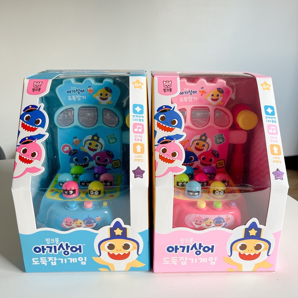 [cream] 現貨💕 韓國代購 碰碰狐x鯊魚寶寶 音樂聲光 打地鼠機  韓國兒童玩具 Babyshak