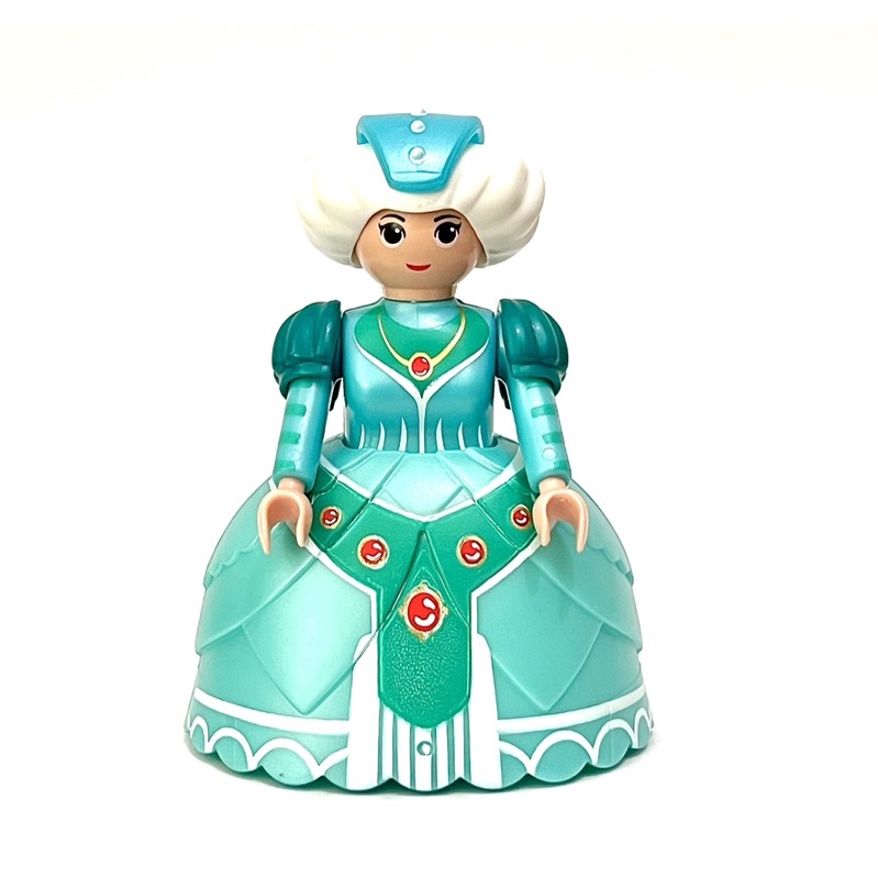 Playmobil 9410 super4 系列 藍綠色精靈教母 澎澎裙 白色髮 摩比 頭飾 公主袖 仙子 仙女 蓬蓬袖
