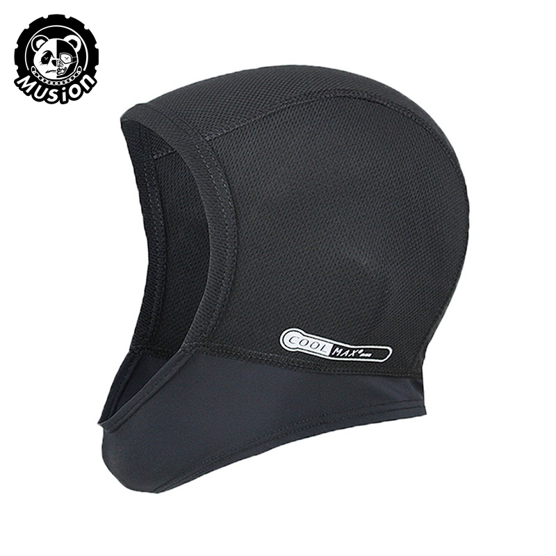 Musion COOLMAX 安全帽頭盔內襯透氣網眼無簷小便帽吸濕排汗骷髏帽內頭盔適用於摩托車自行車賽車