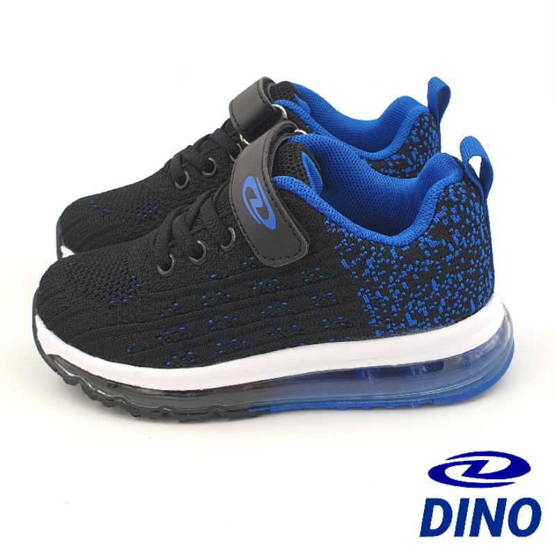 【米蘭鞋都】DINO (童) 飛織 透氣 全氣墊 慢跑鞋 運動鞋 避震 防臭 Q彈 2552 黑藍 另有黑紅色