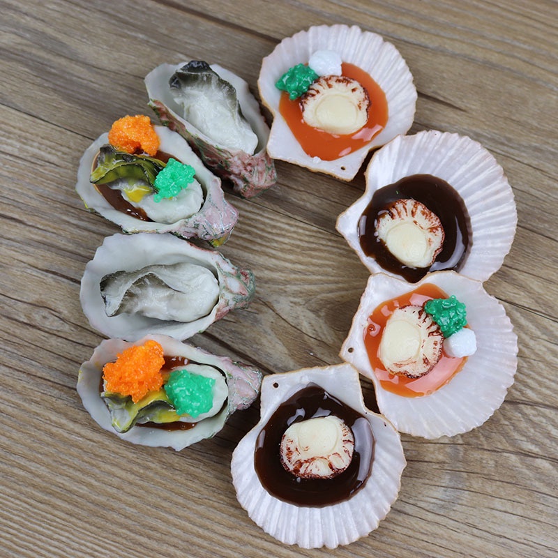 【GL618】仿真生蠔 手機掛件 海鮮牡蠣 扇貝 海螺貝殼 食物 食品 模型