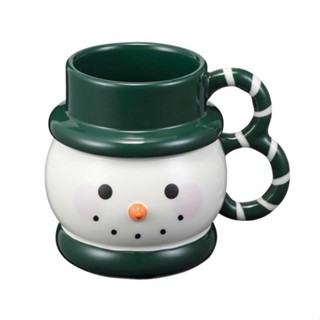 🍀【韓國現貨最後一個】2022 韓國星巴克 雪人陶瓷馬克杯 473ml/ 16oz 手把杯 茶杯 咖啡杯