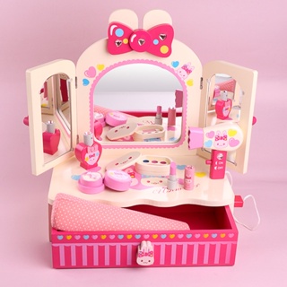 兒童仿真公主梳妝檯 女孩化妝玩具 公主過家家 寶寶生日禮物 3~7歲玩具