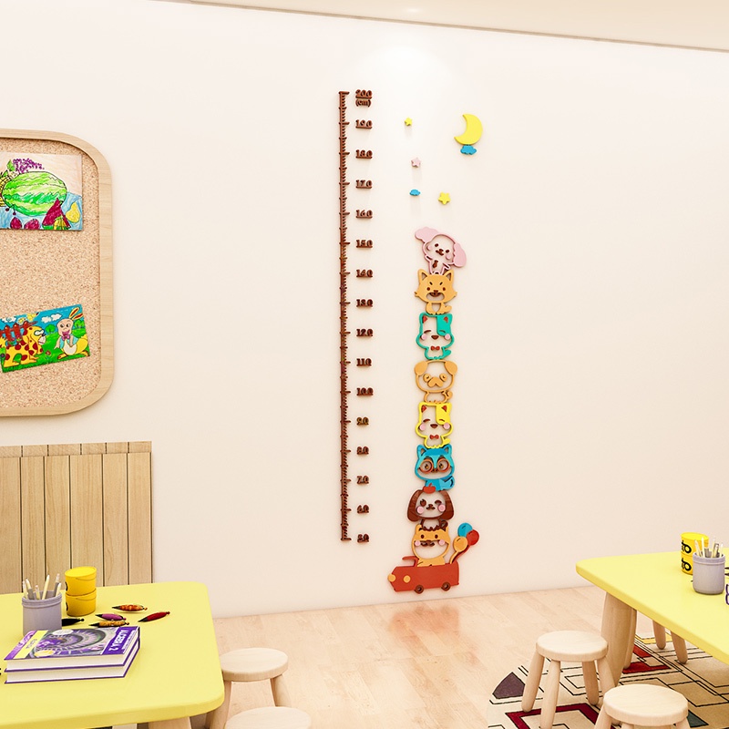 【DAORUI】字母兒童身高量尺 動物身高尺 寶寶量身高貼紙 身高量尺 身高貼 兒童室壁貼 房間裝飾 壁貼