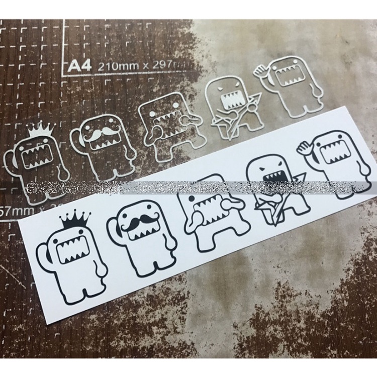 多摩君 DOMO 鏤空 隨意貼 車窗貼 汽車 機車反光 防水 卡通 貼紙 車貼