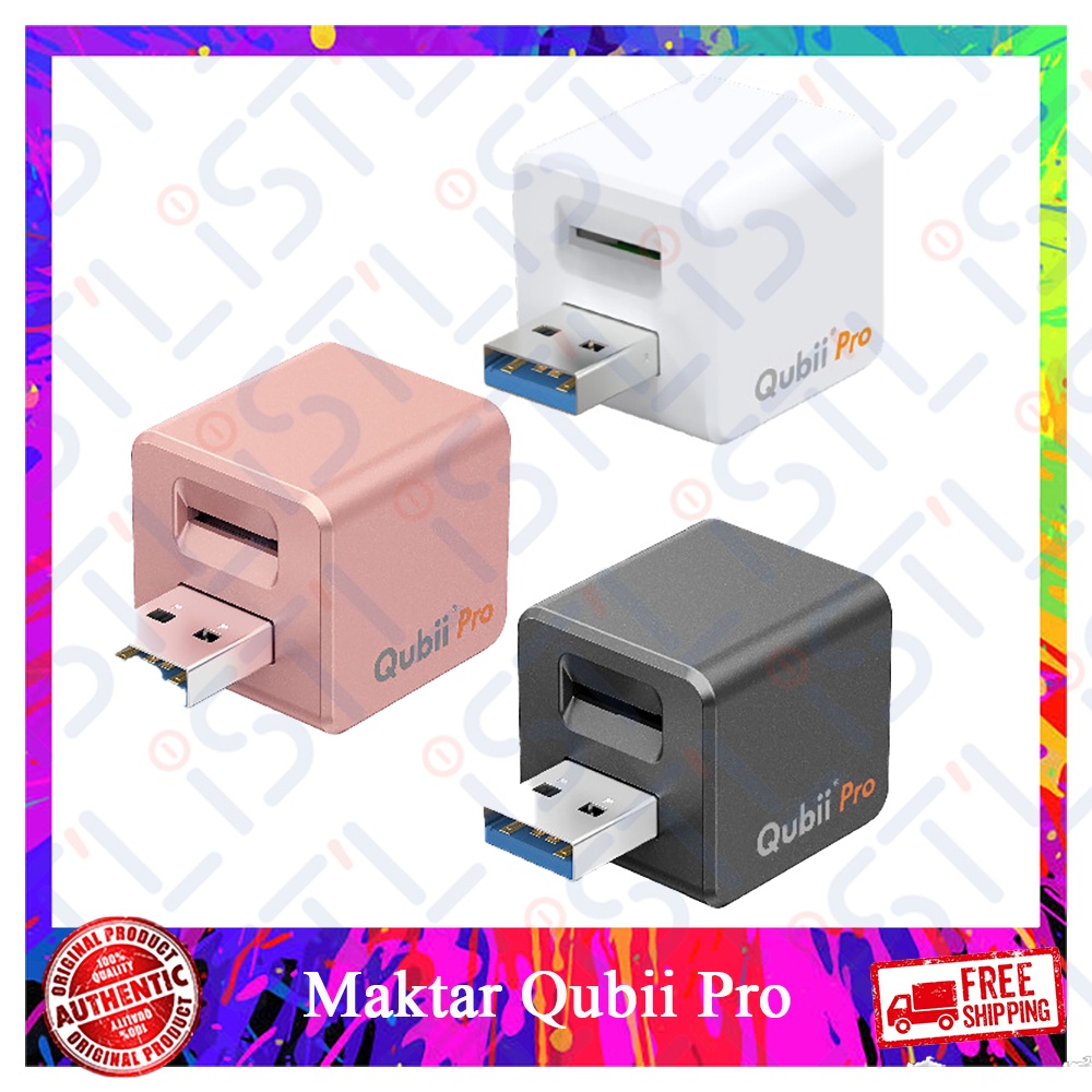 Maktar Qubii Pro Flash Drive 備份豆腐 記憶卡上鎖功能 蘋果版 手機充電自動備份方