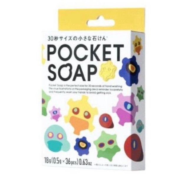 全新 現貨 日本-POCKET SOAP細菌寶寶攜帶洗手錠