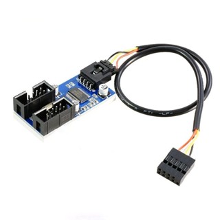 USB 2.0 9PIN 一分二 連接線 USB 1分2 電路板設計 加強版 另有一分四 免外接電源 內接 內建 主機板