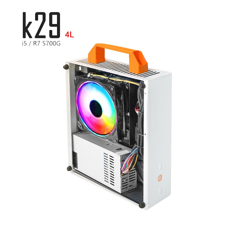 Mini PC機箱微型電腦機箱核顯卡便攜保險箱SPCC適用於i5 11500 R7 5700G SGPC K29 K30