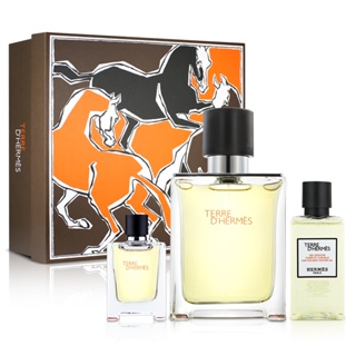 HERMES 愛馬仕 大地 男性淡香水禮盒(淡香水100ML+淡香水5ML+沐浴精40ML)【VIP美妝】