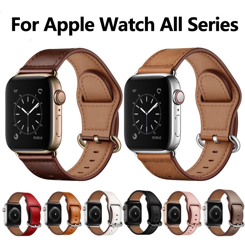 高品質真皮錶帶適用 Apple Watch 8 7 6 5 4 3 2 49mm 45mm 41mm 45mm商務錶帶