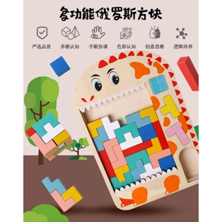 【現貨】立體俄羅斯方塊 拼圖積木 多功能拼板 兒童開發益智玩具 木質玩具