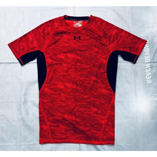 =好了啦要運動=Under Armour UA 運動緊身衣 HG 花色短袖上衣 排汗1257477-984 火箭紅公司貨