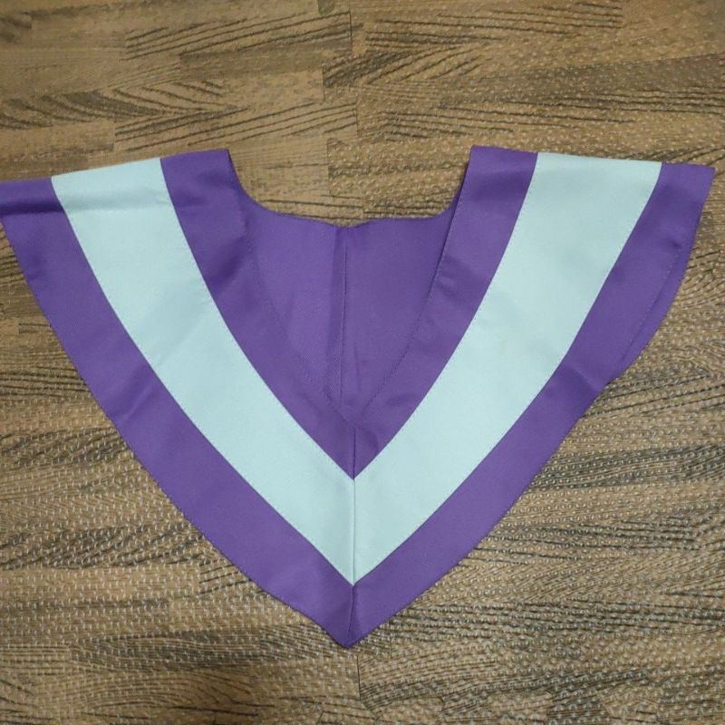 二手！台藝大 畢業披肩 畢業領巾 紫白披肩
