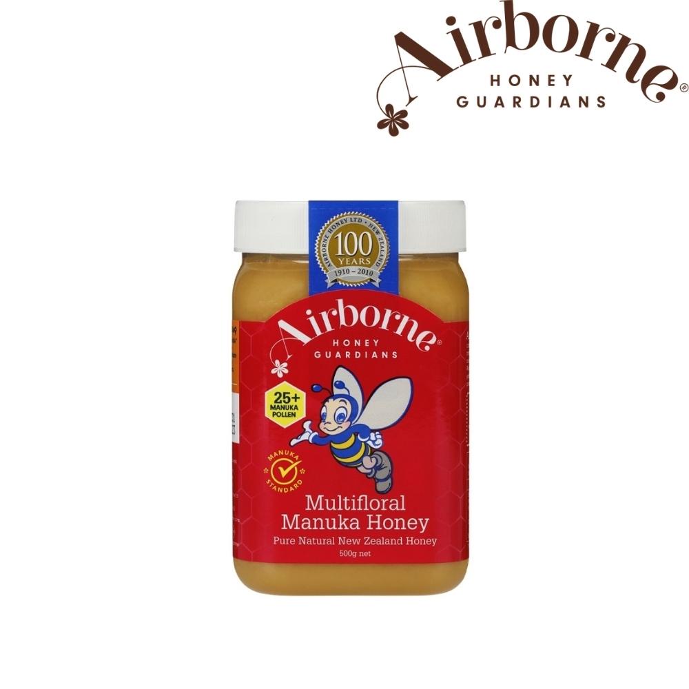 【紐西蘭Airborne艾爾邦】麥蘆卡百花蜂蜜(花粉含量25+) 500克