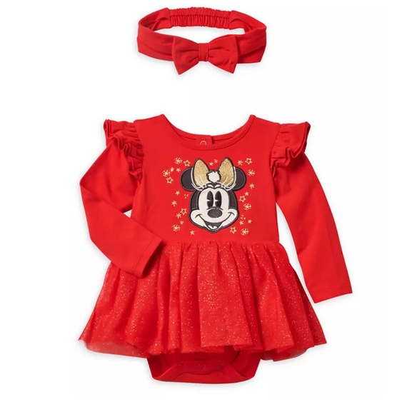 預購❤️正版❤️ 美國迪士尼 Minnie Mouse 米妮 MINNIE 嬰兒 兒童 小洋裝 長袖 包屁衣 美國代購