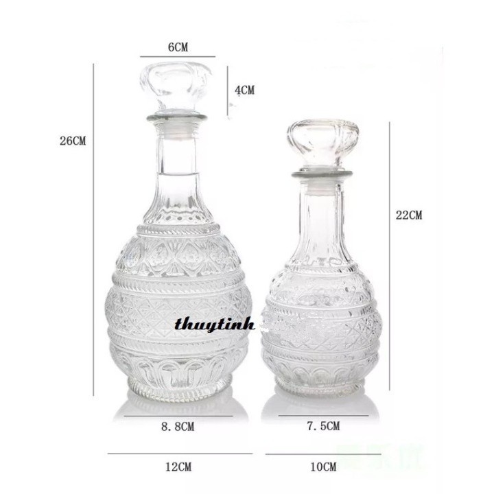 葫蘆玻璃瓶配高級酒瓶 960ml - 美麗的酒瓶