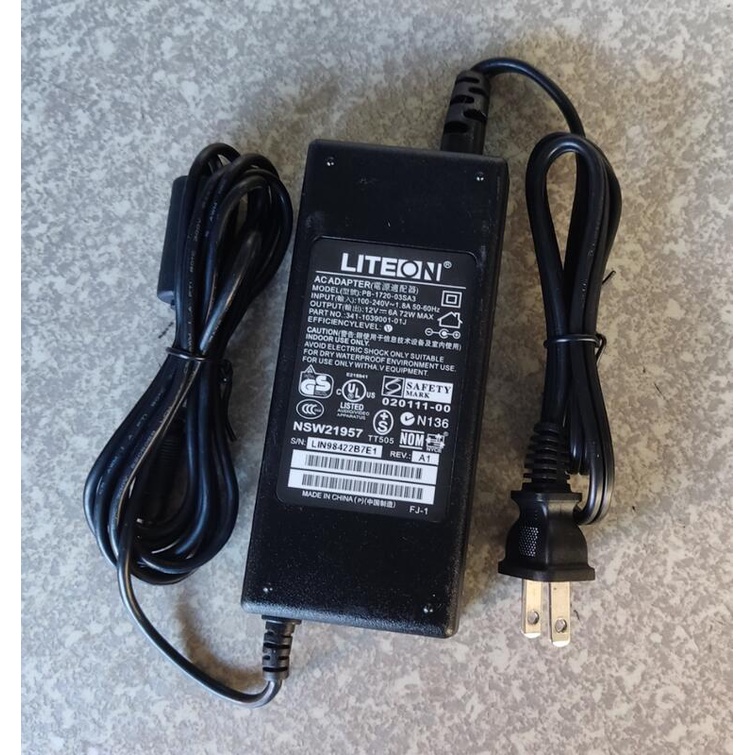 【冠丞3C】光寶 LiteON 12V 6A 72W 5.5*2.5mm 變壓器 GC-0242-6A