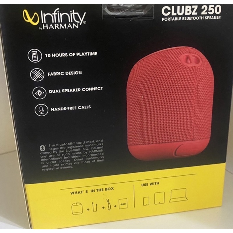 Infinity CLUBZ 250 可攜式藍芽喇叭 IPX7高防水等級
