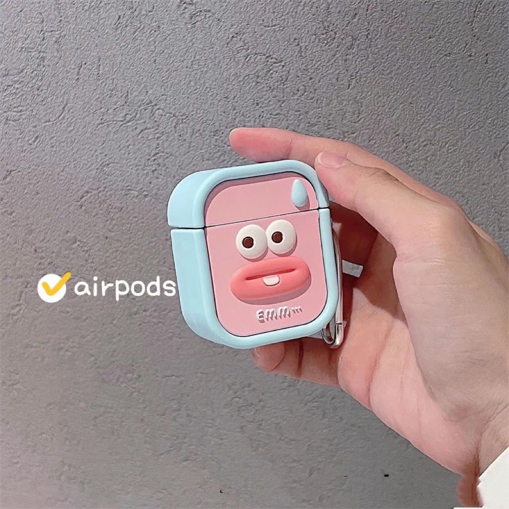 滿99元出貨 趣味搞怪表情蘋果藍牙無線耳機套airpods2軟保護套防摔pro3代硅膠