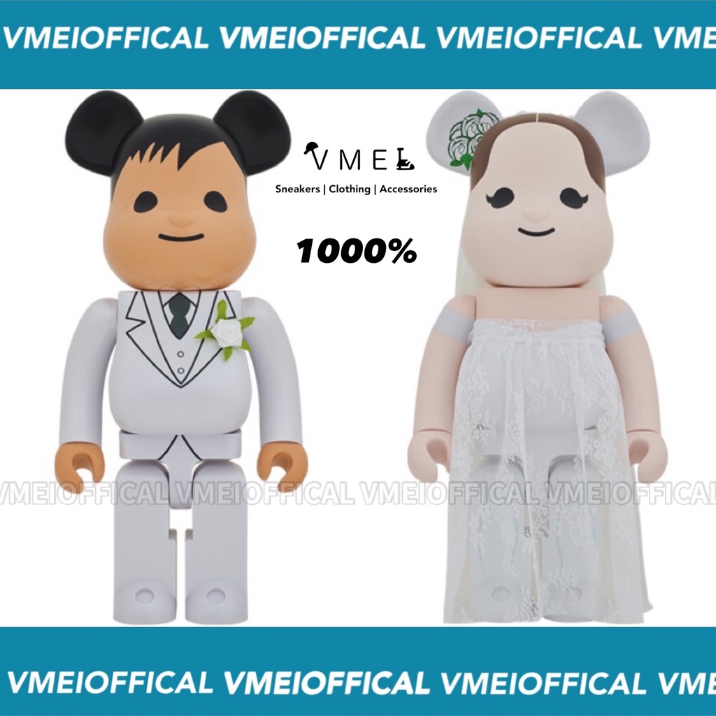 【VMEI】BE@RBRICK 結婚 2Plus 1000% 一對 1000% 新郎 新娘 庫柏力克熊 預購