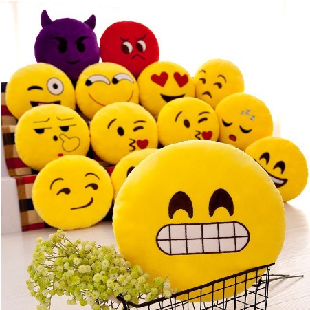 📣 【出清🔥】現貨 Emoji表情符號抱枕 兒童午睡枕 笑臉 圓形抱枕