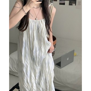 【ʟɪᴏɴɴ現貨】韓系綠色白色吊帶洋裝 洋裝 海邊洋裝 女裝 夏天洋裝 裙子 白色洋裝 綠色洋裝