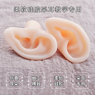 🔥臺灣熱賣🔥 耳朵模型矽膠耳朵模擬人耳埰耳工具埰耳敎學用學員練習培訓用支架專業採耳工具 採耳耳朵矽膠模型 軟矽膠材質耳朵
