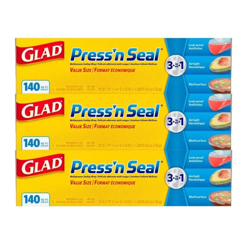 (人氣商品)costco好市多代購C07-Glad Press’n Seal 強力保鮮膜 3入