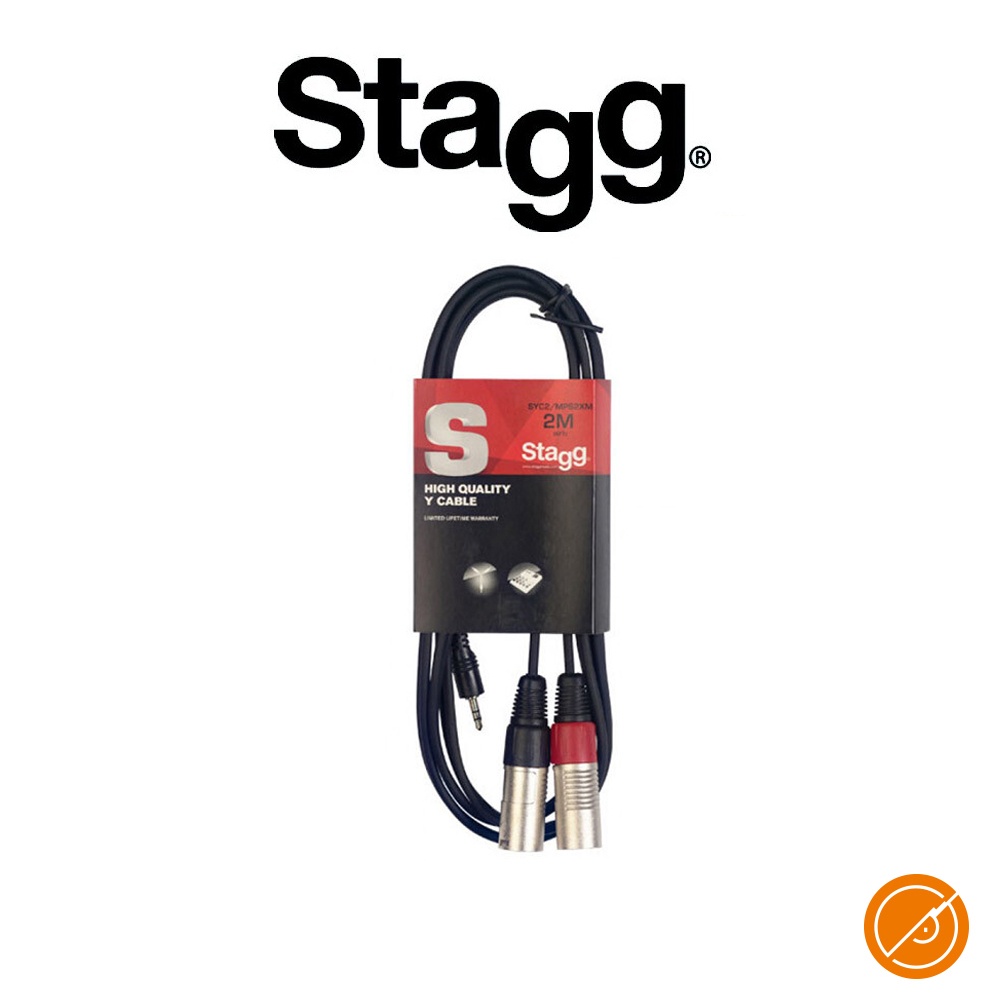 Stagg SYC2/MPSB2XM Y型 3.5mm/雙XLR (m/m) 2米 音源線 轉 雙 XLR 音源線 導線