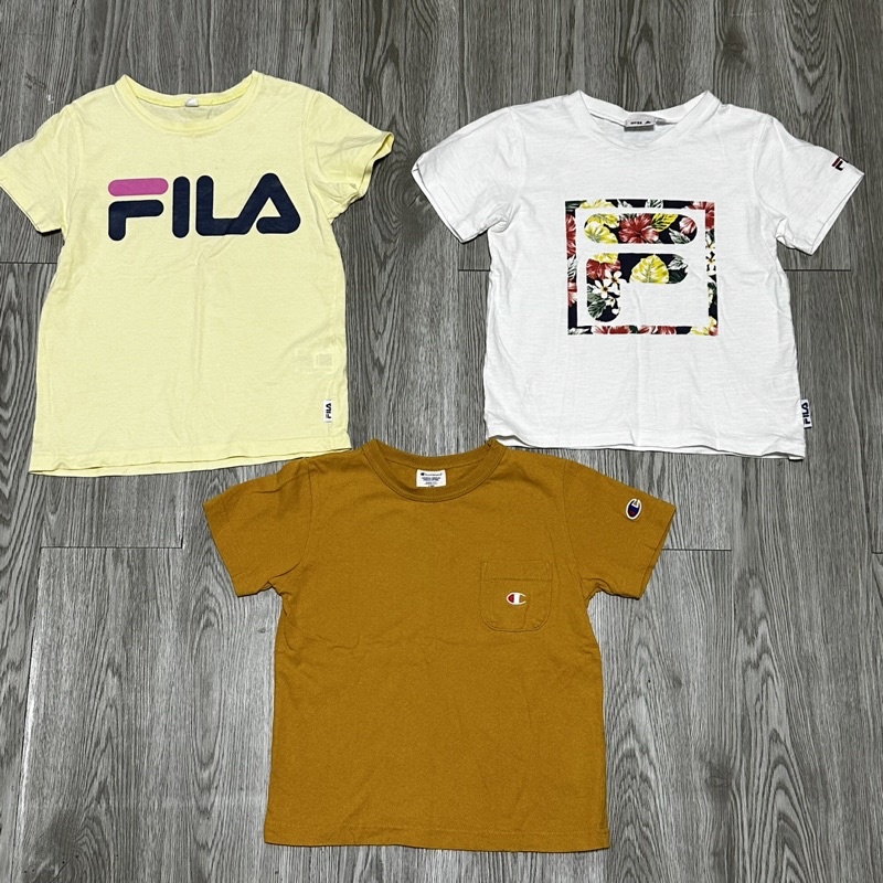 FILA KIDS &amp; CHAMPION KIDS 童裝短袖 1組3件 尺寸 130cm