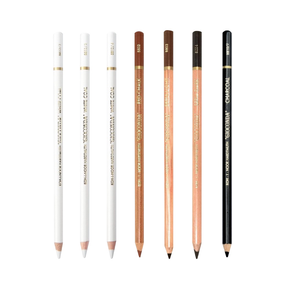時代中西畫材 捷克koh I Noor 碳精筆單支 白12 黑15 棕02 蝦皮購物