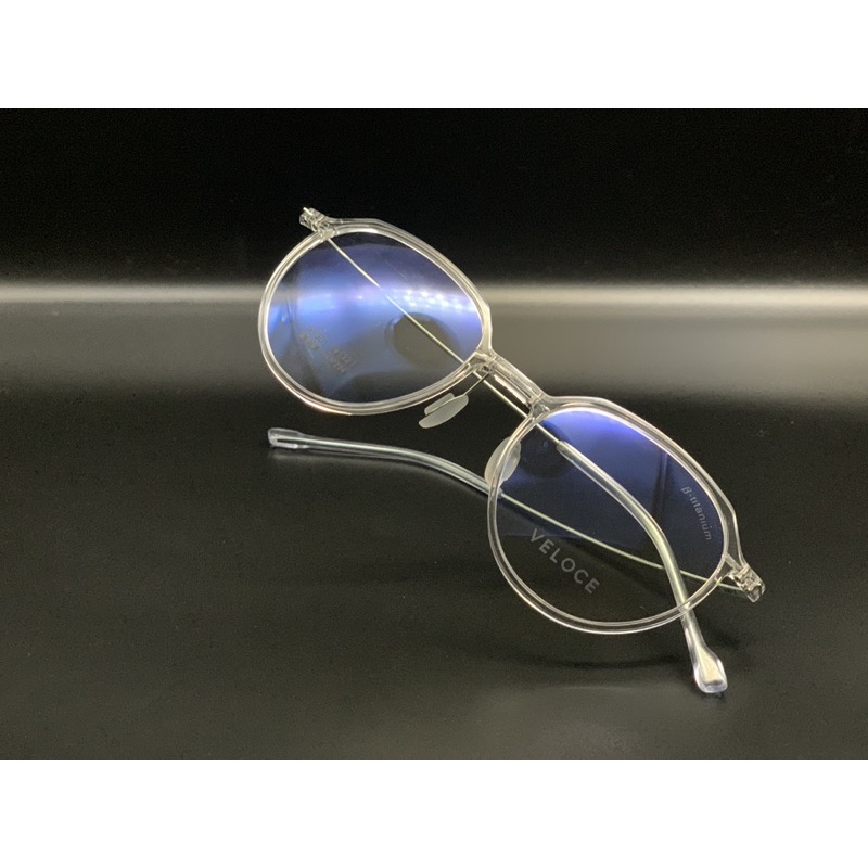 VELOCE【檸檬眼鏡】超輕羽毛纖維眼鏡 X系列 皇冠型X001 透明無負擔