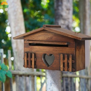 ✻☈戶外木製郵筒信箱可上鎖壁掛式信箱安全信箱