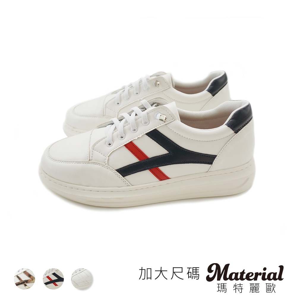 Material瑪特麗歐 包鞋 加大尺碼撞色休閒鞋 TG52130