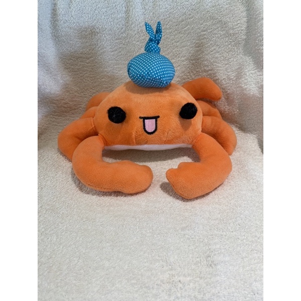 擬人海底動物 橘色戴帽子螃蟹🦀️ 絨毛娃娃 24*22公分 orange crab doll with hat