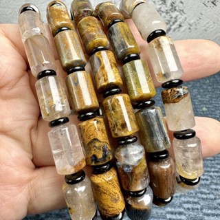 【水晶晶的窩】玉化 黃 彼得石 水晶 桶珠 DIY 手作