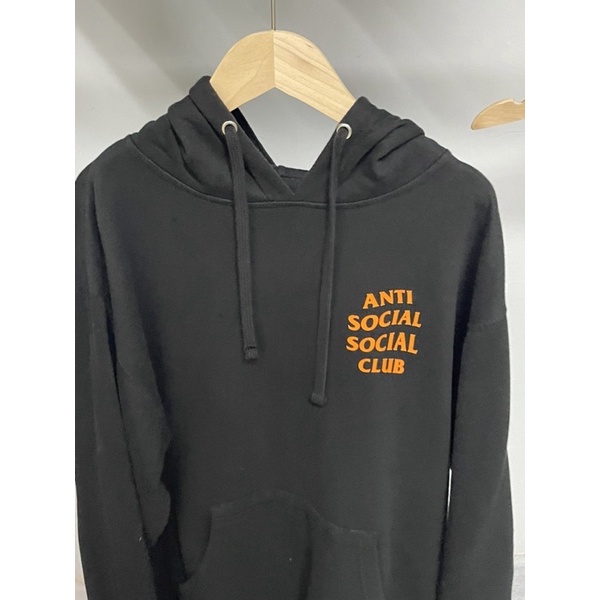 anti social social club 黑橘帽踢 二手 M