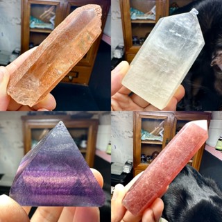 K022 天然原石原礦柱子 紅膠花銅礦共生 方解石柱子 紅草莓柱子 螢石金字塔 一圖一物 原礦擺件 能量水晶