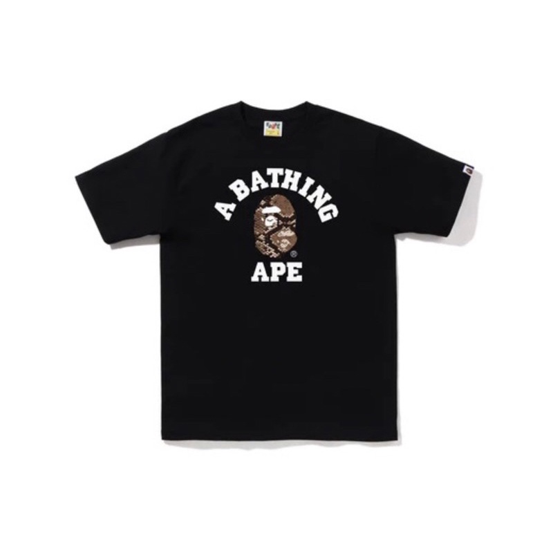 日本東京限定BAPE SNAKE COLLEGE TEE AW22 猿人 短T現貨XL（有購證