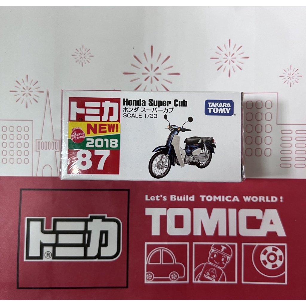 TOMICA  87   Honda Super Cub  有新車貼   (全新封膜未拆)   ＊現貨＊