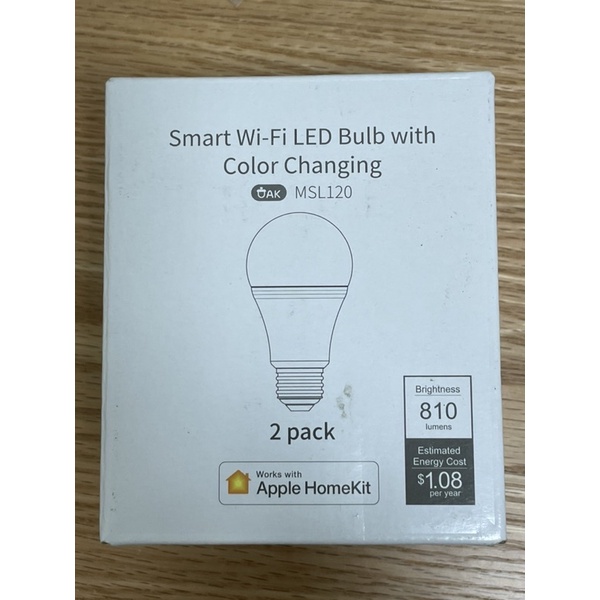 智慧燈泡 Refoss smart Wi-Fi LED bulb MSL120 支援HomeKit
