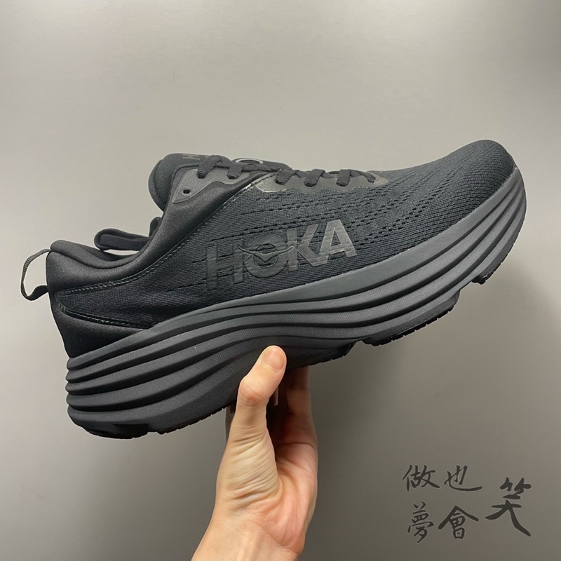 新品上市 Bondi8 🇯🇵 男女尺寸有影片真品工廠製造 HOKA ONE ONE 全黑 IU同款 bondi 8