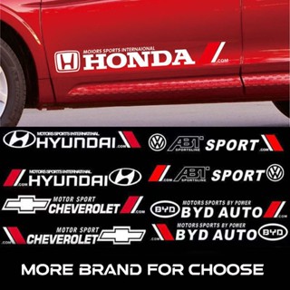 HONDA BMW 1 對多品牌反光車身裝飾貼紙本田寶馬汽車運動標誌黑色白色防水貼花