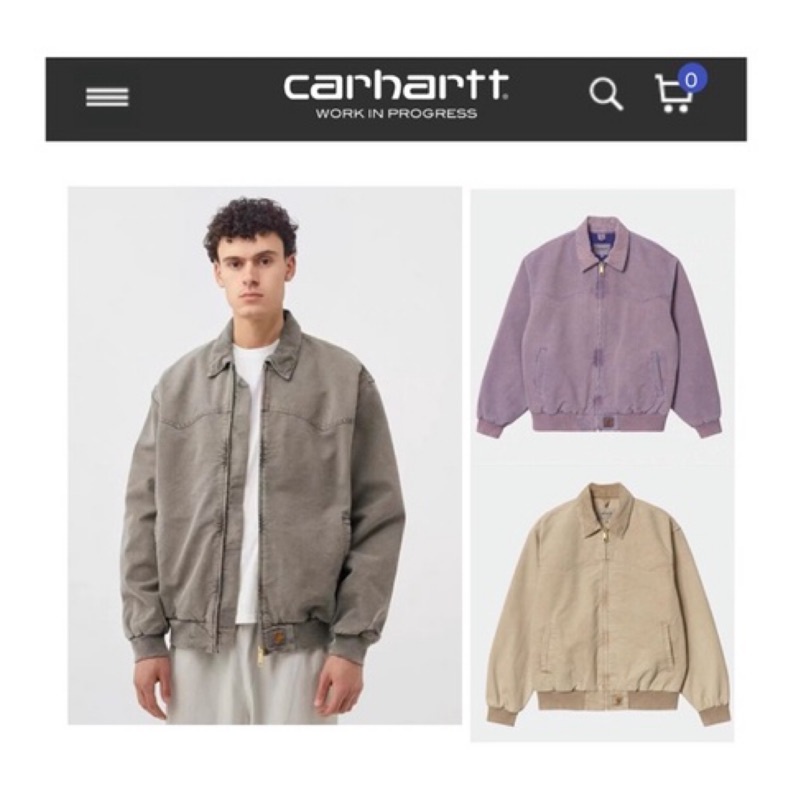 carhartt wip og santa fe Jacket 卡哈特 聖達菲水洗工裝外套 洗舊 灰 紫