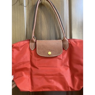 Longchamp 正品（Le Pliage)肩背長把水餃包 （小款）