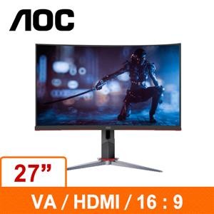 (聊聊享優惠) AOC 27型 C27G2Z (曲面)螢幕顯示器(臺灣本島免運費)